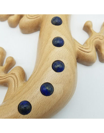GECKO BOIS DE HETRE MINERAUX ATELIER 2F UNILLIANCE MINERAUX