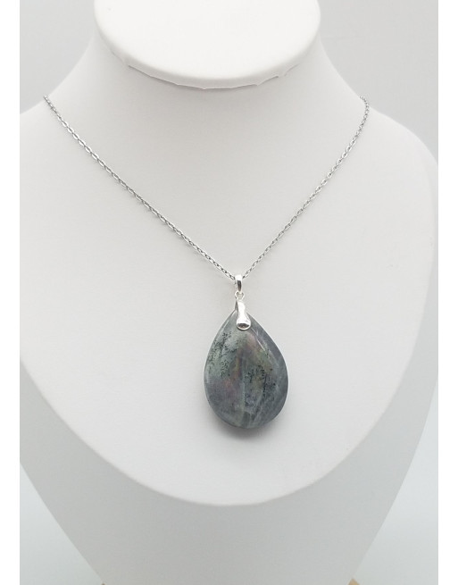 PENDENTIF LABRADORITE GRISE VIOLETTE UNILLIANCE MINERAUX GROSSISTE