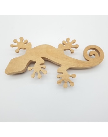 GECKO BOIS DE HETRE MINERAUX ATELIER 2F UNILLIANCE MINERAUX