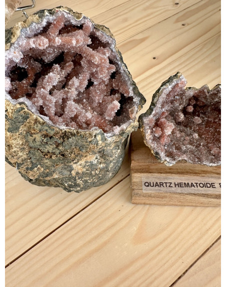 GEODE QUARTZ HEMATOIDE ATELIER 2 F