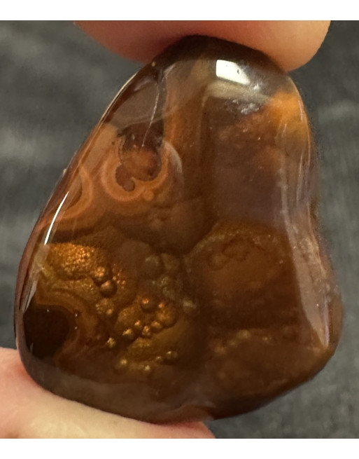 AGATE FEU MEXIQUE CABOCHON ATELIER 2F UNILLIANCE MINERAUX