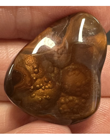 AGATE FEU MEXIQUE CABOCHON ATELIER 2F UNILLIANCE MINERAUX