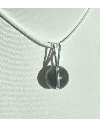 PENDENTIF OBSIDIENNE ARGENT ATELIER 2F UNILLIANCE MINERAUX