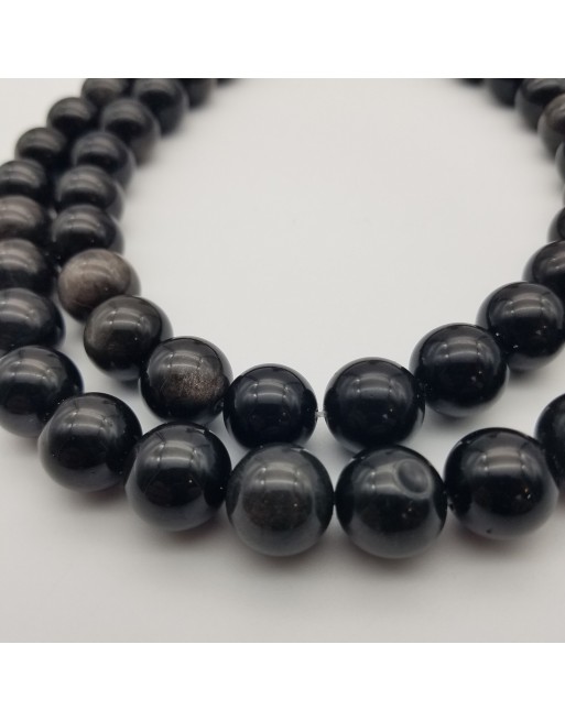 OBSIDIENNE PERLES ATELIER 2F Unilliance Minéraux